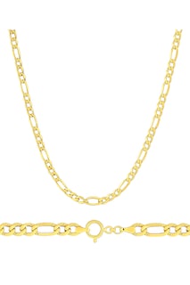 Foto 1 | Elegante Cadena Fígaro 3x1 Oro Italiano 10k - 50cm / 3.5mm