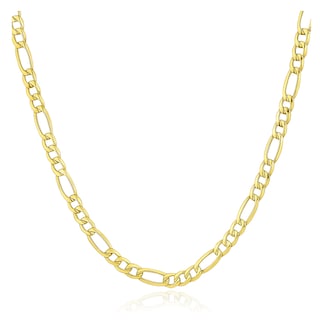 Foto 3 | Elegante Cadena Fígaro 3x1 Oro Italiano 10k - 50cm / 3.5mm