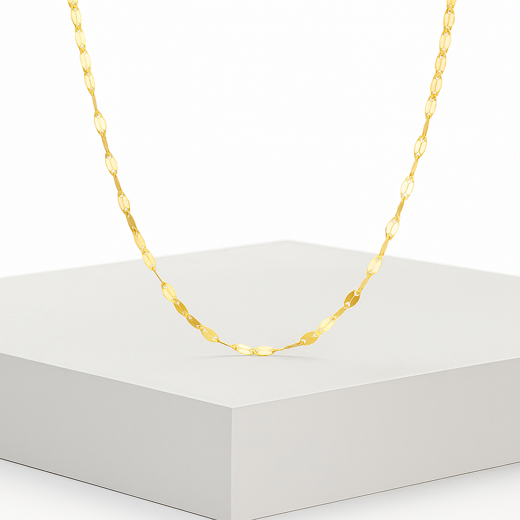 Cadena Grano De Café  Oro Amarillo 10k  2mm  Dorado  Mujer Amarillo 50 Cm
