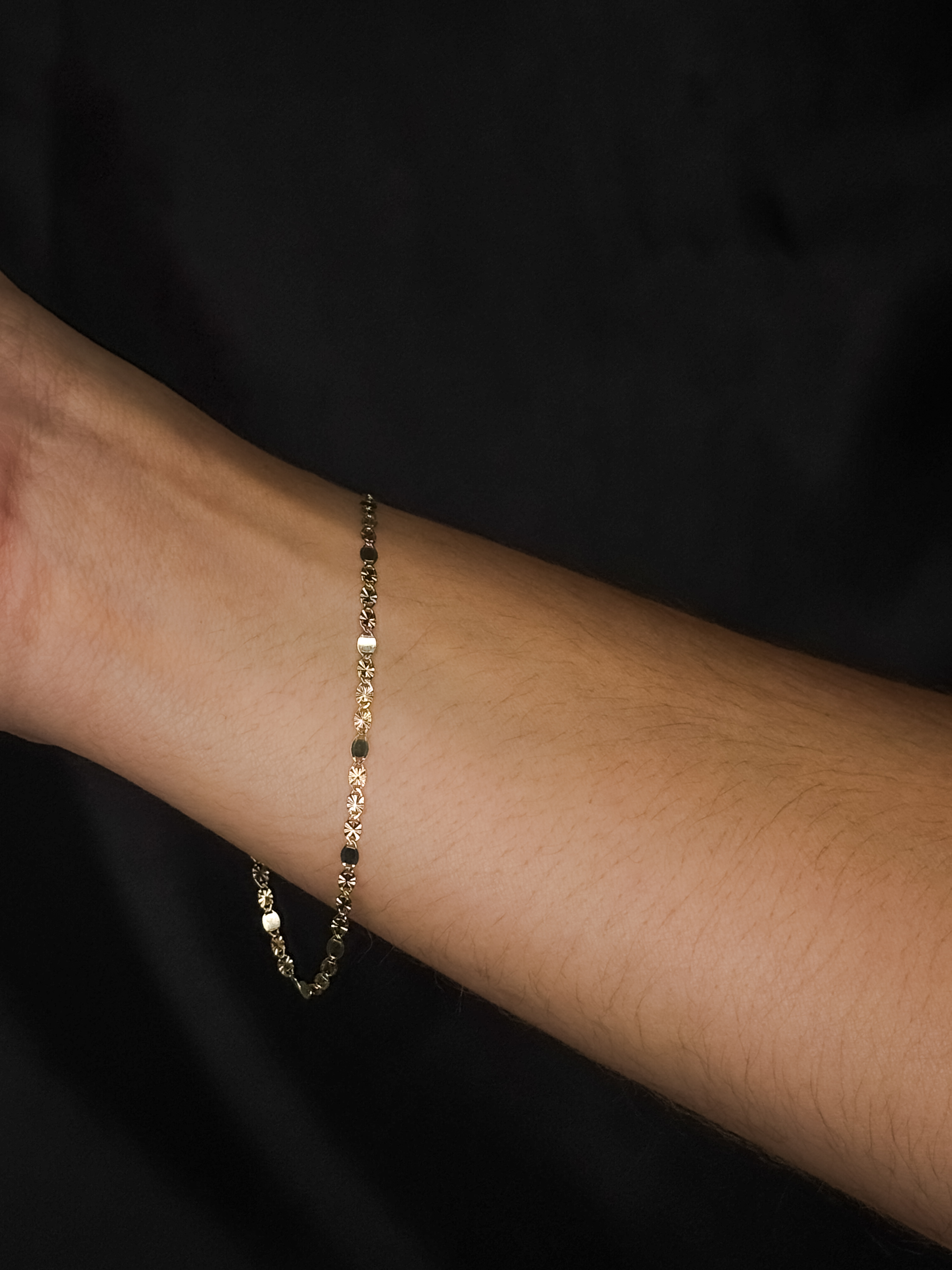 Foto 3 pulgar | Pulsera Oro Italiano 10k Tipo Valentino - 18 Cm