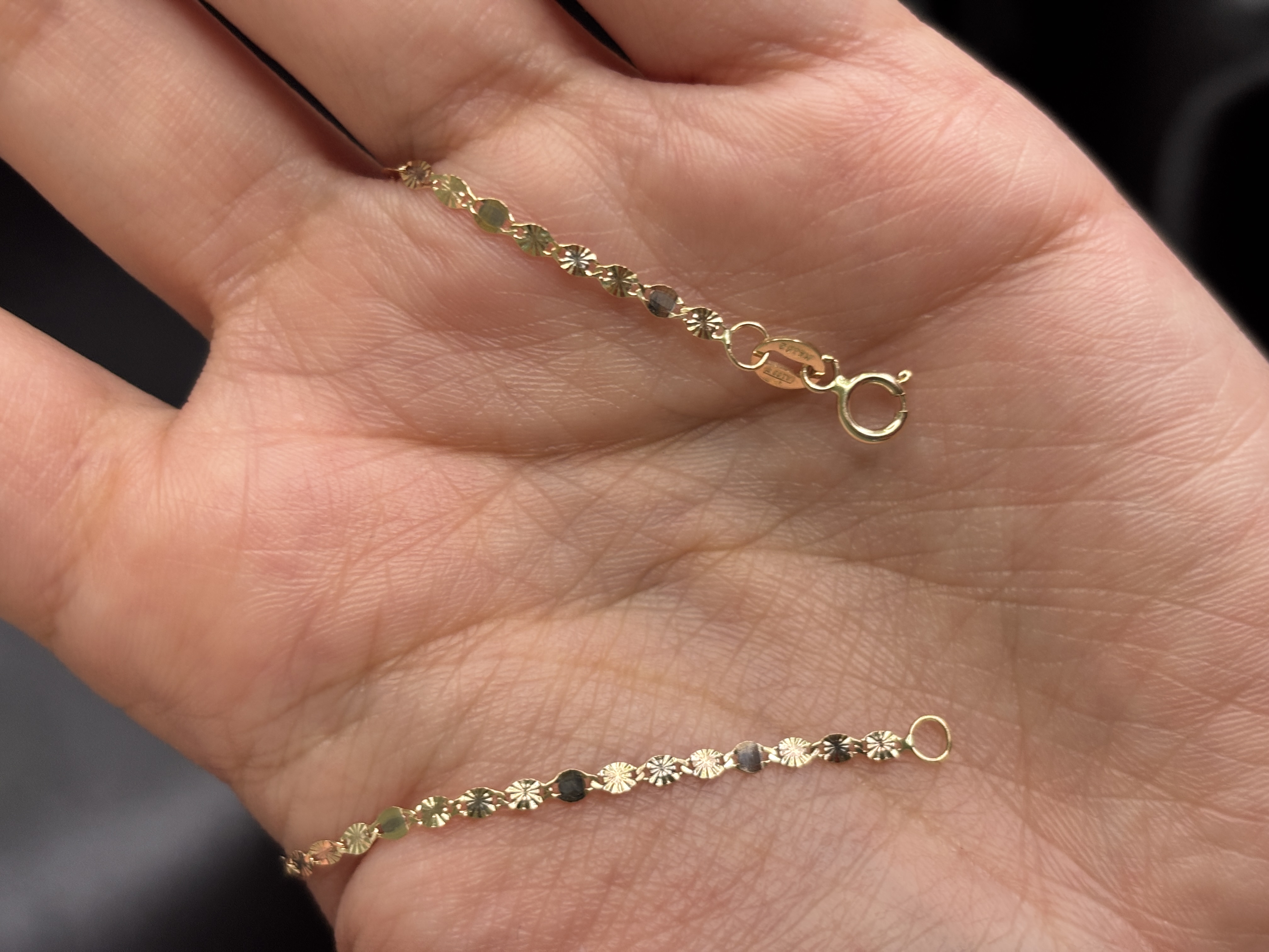 Foto 4 pulgar | Pulsera Oro Italiano 10k Tipo Valentino - 18 Cm