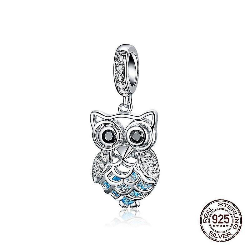 Foto 2 pulgar | Collar Con Colgante De Plata De Ley 925 Con Diseño De Búho Para Mujer - Venta Internacional.