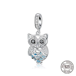 Foto 1 | Collar Con Colgante De Plata De Ley 925 Con Diseño De Búho Para Mujer - Venta Internacional.