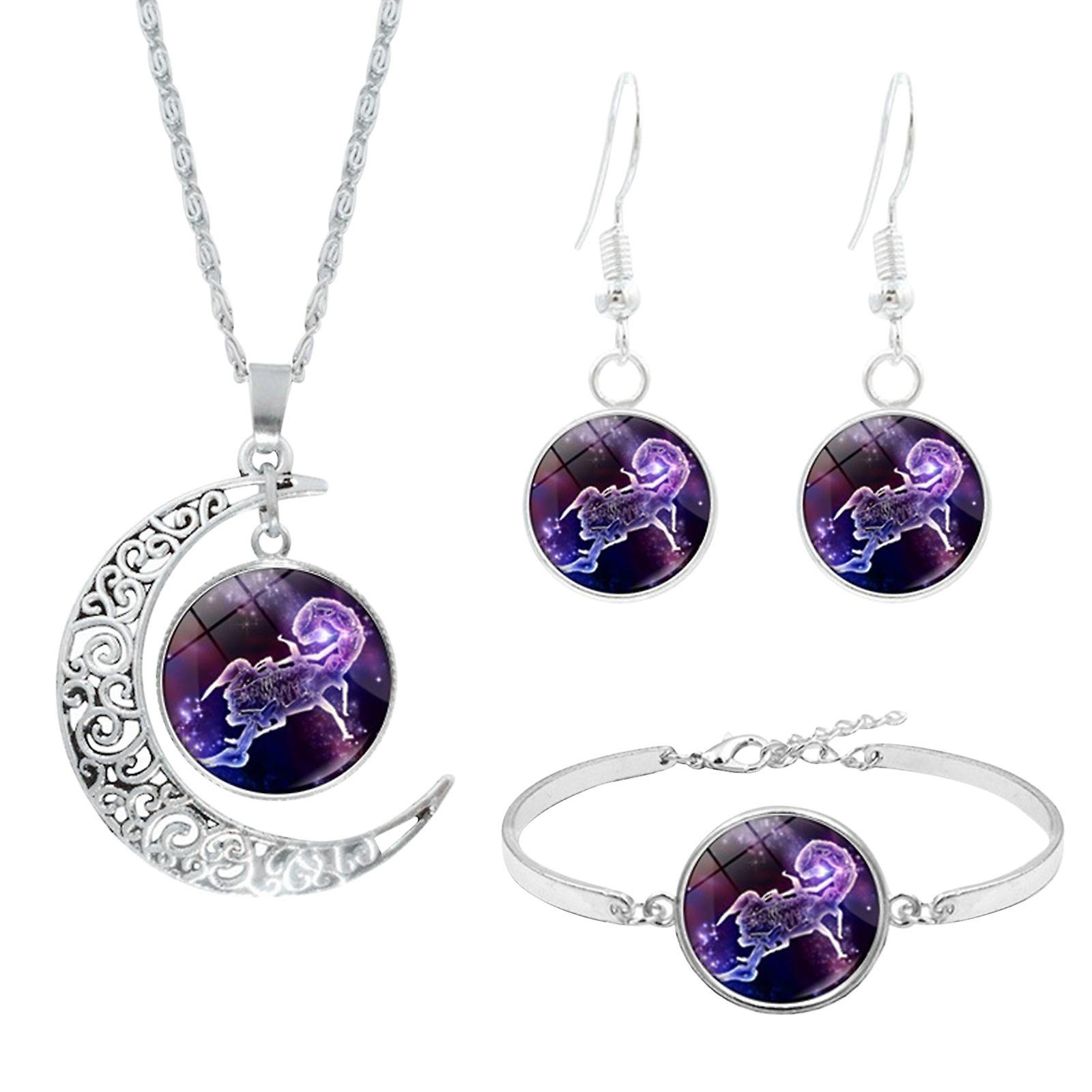 Foto 2 pulgar | Set De Collar  Pendientes Y Pulsera Con 12 Constelaciones Para Mujer - Venta Internacional.