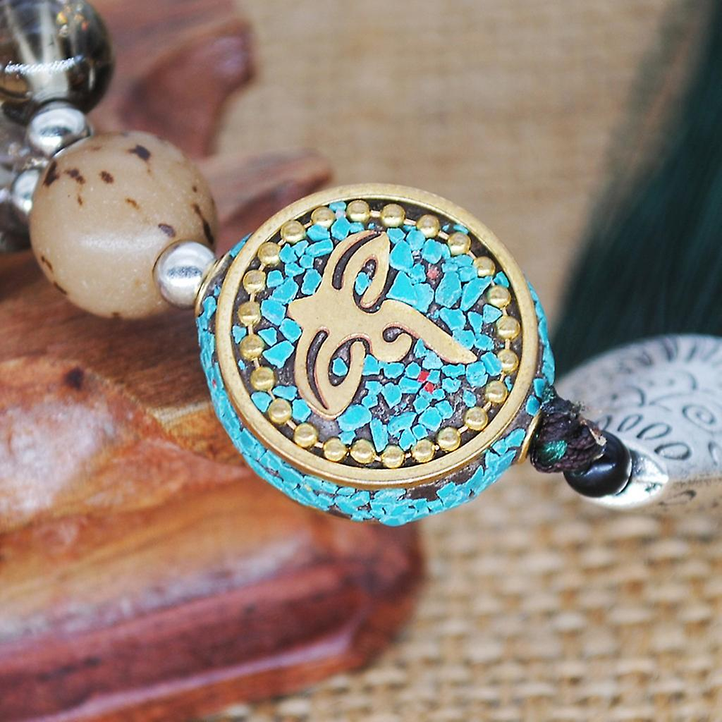Foto 5 pulgar | Collar Huoguo Con Colgante Bohemio Con Borlas  Cadena De Suéter  Cuentas De Madera - Venta Internacional.