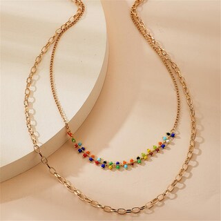 Foto 5 | Collar Huoguo Aleación De Bolas De Arroz Color Bohemio Estilo Clan - Venta Internacional.