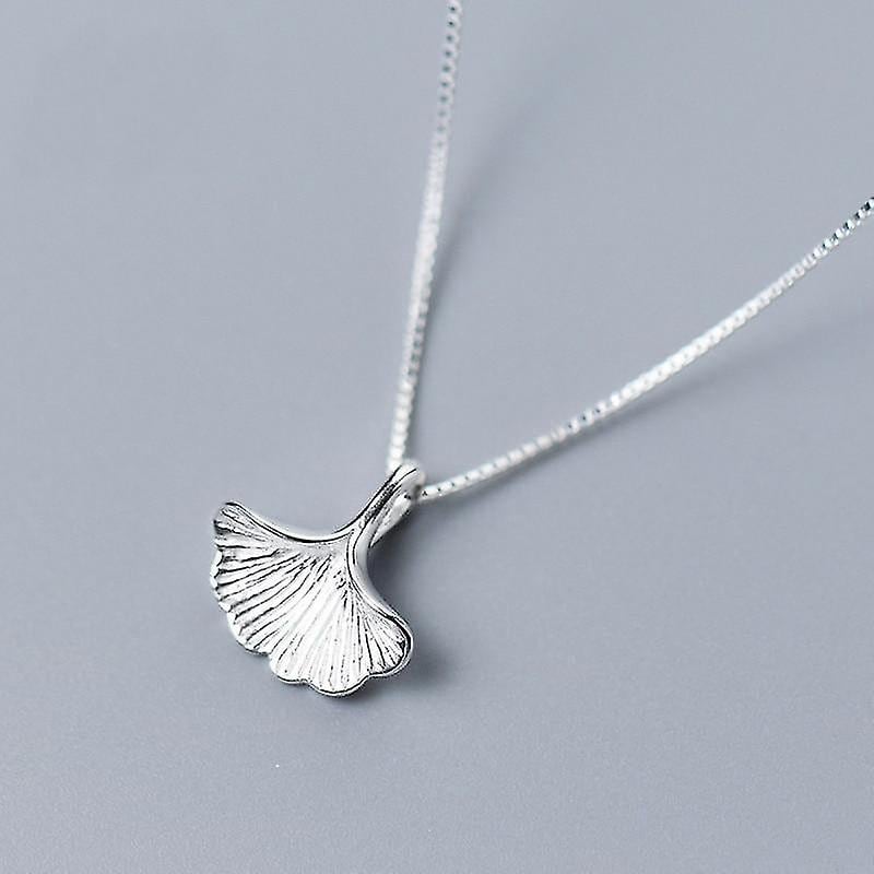 Colgante Huoguo De Plata De Ley Con Forma De Hoja De Ginkgo Para Mujer - Venta Internacional. $644