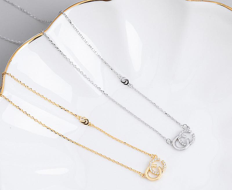 Foto 1 | Collar Huoguo Double Cs925 De Plata De Ley Para Mujer - Venta Internacional.
