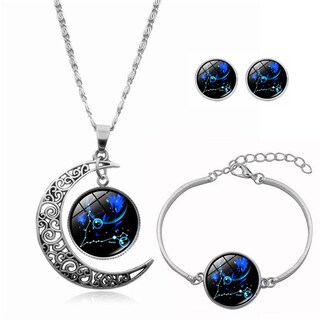 Foto 1 | Set De Collar Pendientes Y Pulsera Con 12 Constelaciones Para Mujer - Venta Internacional.