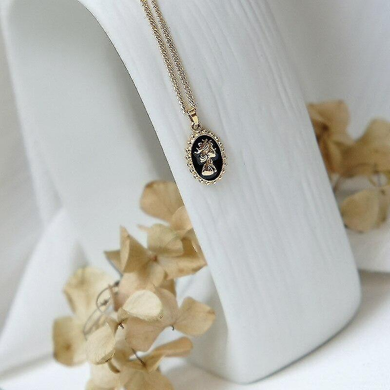 Foto 5 | Collar Colgante Huoguo Con Retrato Esmaltado De La Reina Isabel - Venta Internacional.