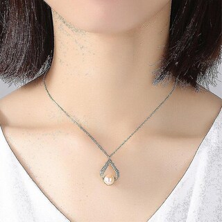 Foto 1 | Colgantes Huoguo Con Forma De Perla Plata 925 Circonita Para Mujer - Venta Internacional.