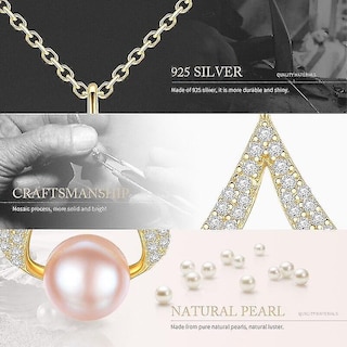 Foto 3 | Colgantes Huoguo Con Forma De Perla Plata 925 Circonita Para Mujer - Venta Internacional.