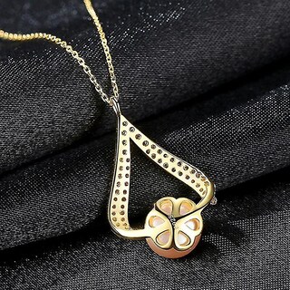 Foto 4 | Colgantes Huoguo Con Forma De Perla Plata 925 Circonita Para Mujer - Venta Internacional.