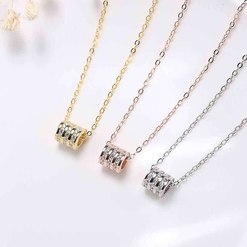 Collar Huoguo A213 Con Colgante Cilíndrico De Plata 925 Para Mujer - Venta Internacional. $547