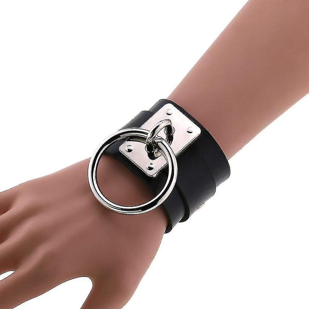 Foto 5 pulgar | Pulseras Huoguo Hechas A Mano De Piel Punk Gótica Para Mujer Y Hombre - Venta Internacional.