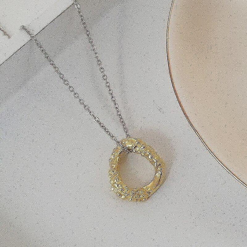 Foto 4 pulgar | Collar Con Colgante Huoguo De Plata De Ley 925 Irregular Para Mujer - Venta Internacional.