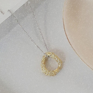 Foto 3 | Collar Con Colgante Huoguo De Plata De Ley 925 Irregular Para Mujer - Venta Internacional.