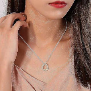 Foto 5 | Collar Con Colgante Huoguo De Plata De Ley 925 Irregular Para Mujer - Venta Internacional.