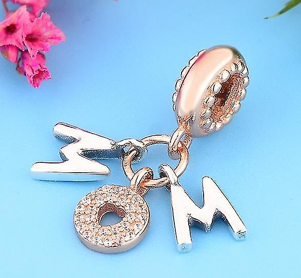 Foto 2 | Colgante De Plata De Ley 925 Con Forma De Letra De Mamá Para Mamá - Venta Internacional.