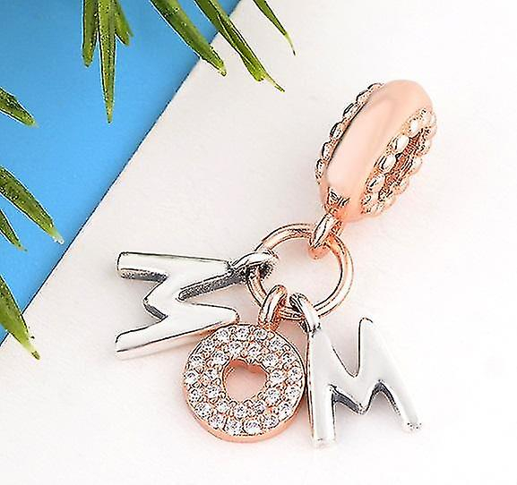 Foto 3 | Colgante De Plata De Ley 925 Con Forma De Letra De Mamá Para Mamá - Venta Internacional.