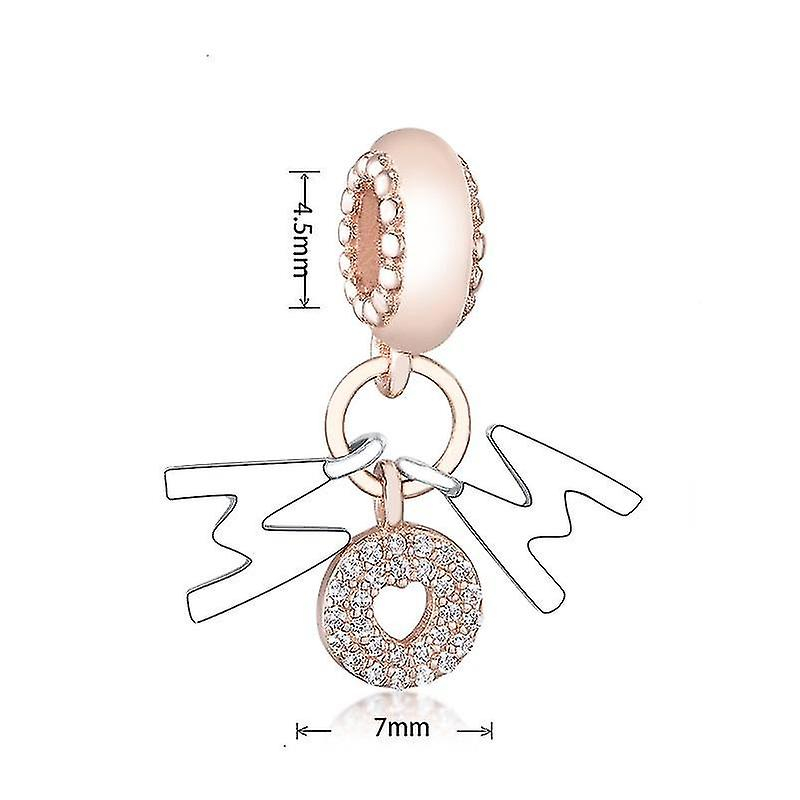 Foto 5 pulgar | Colgante De Plata De Ley 925 Con Forma De Letra De Mamá Para Mamá - Venta Internacional.
