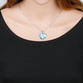 Foto 2 | Collar Con Colgante En Forma De Corazón Grabado «te Amo» Para Mamá - Venta Internacional.