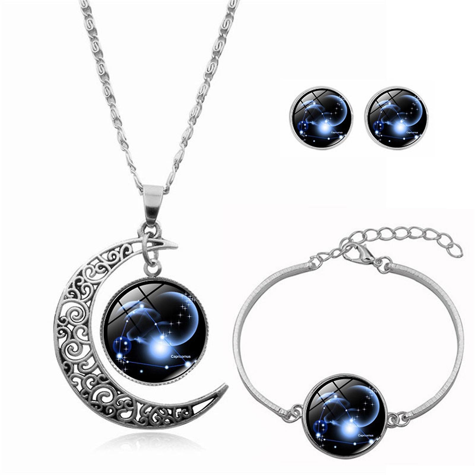 Foto 3 pulgar | Set De Collar  Pendientes Y Pulsera Con 12 Constelaciones Para Mujer - Venta Internacional.