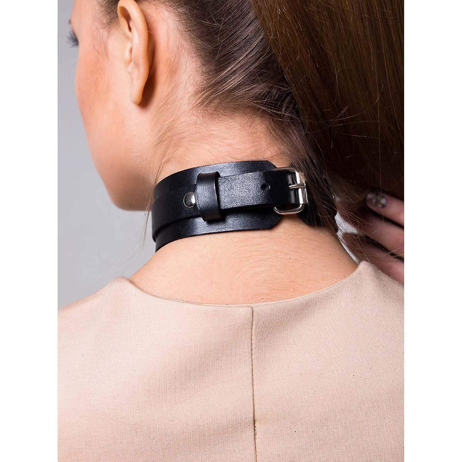 Foto 6 pulgar | Gargantilla Huoguo De Piel Gótica Negra Para Mujer - Venta Internacional.