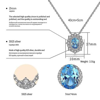 Foto 2 | Collares Huoguo Colgantes De Plata De Ley 925 Para Mujer - Venta Internacional.