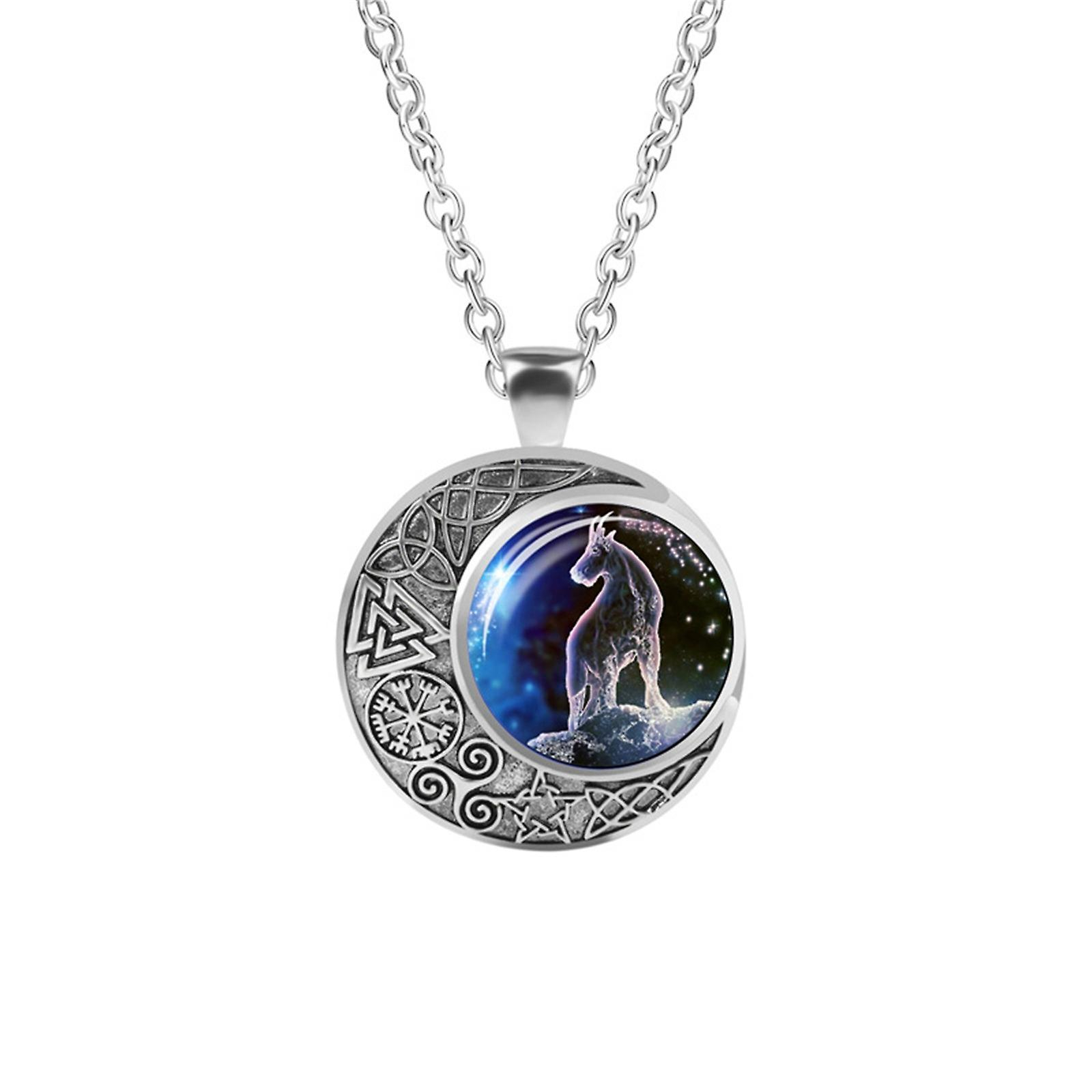 Foto 1 | Collar Huoguo 12 Constellation Moon  Aleación Chapado En Plata - Venta Internacional.