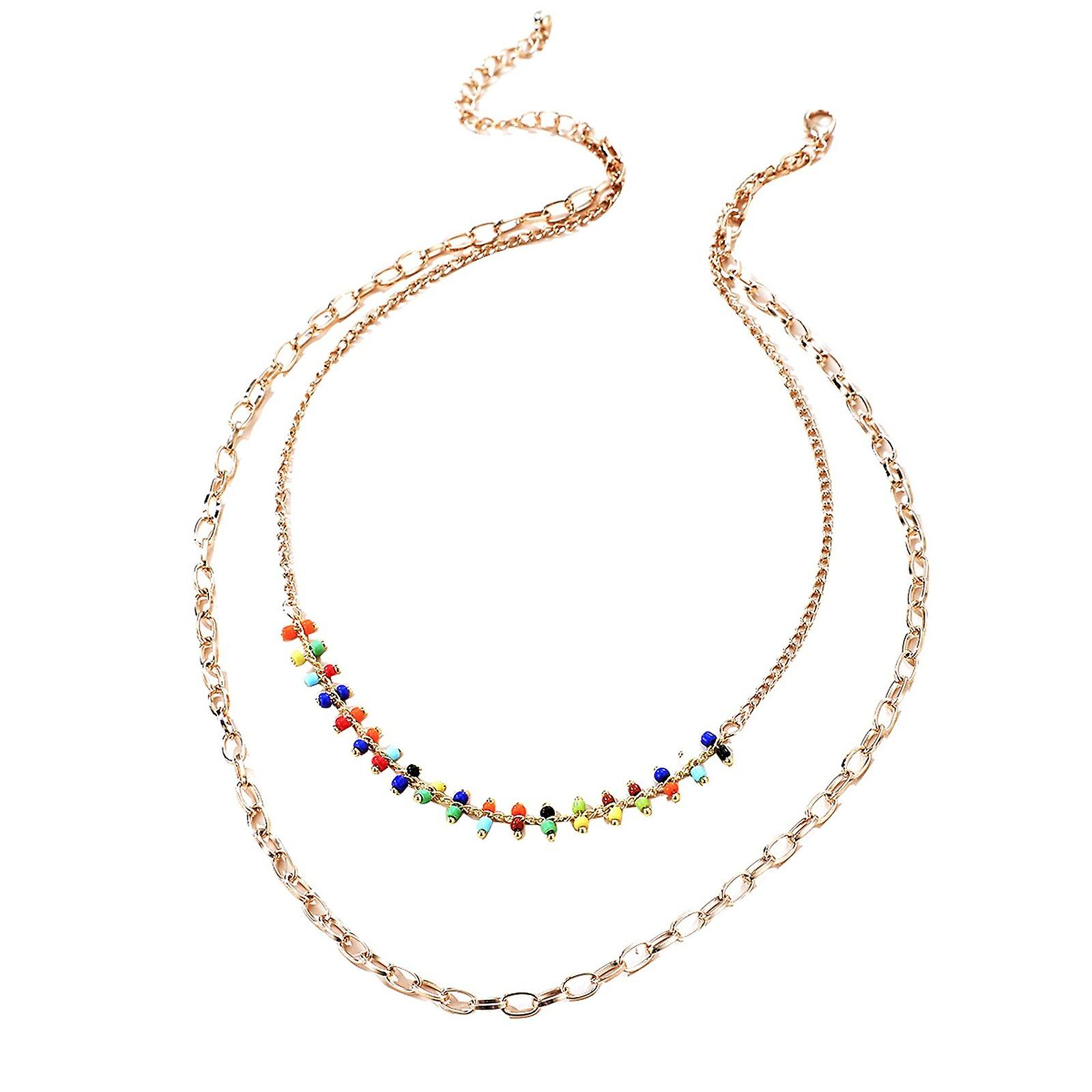 Collar Huoguo  Aleación De Bolas De Arroz  Color Bohemio  Estilo Clan - Venta Internacional.
