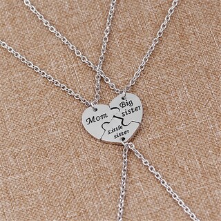 Foto 4 | Collar Huoguo De Acero Inoxidable Con Costuras En Forma De Rompecabezas Con Colgante Con Nombre - Venta Internacional.