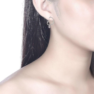 Foto 3 | Pendientes De Plata De Ley 925 Con Forma De Corazón Y Cristal Morado Para Mujer - Venta Internacional.