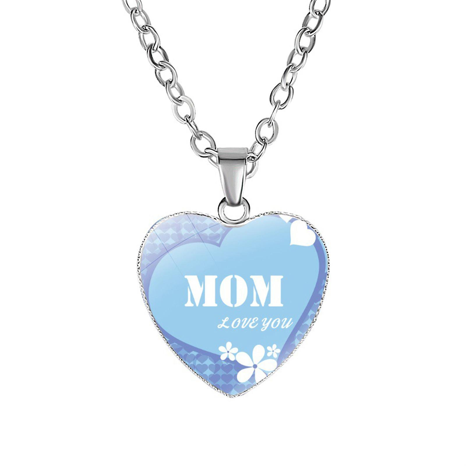 Foto 1 | Collar Con Colgante En Forma De Corazón Grabado «te Amo» Para Mamá - Venta Internacional.