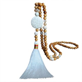 Foto 1 | Collar Huoguo Con Colgante Bohemio Con Borlas Cadena De Suéter Cuentas De Madera - Venta Internacional.