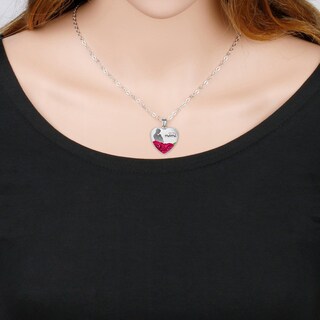 Foto 2 | Collar Con Colgante En Forma De Corazón Grabado «te Amo» Para Mamá - Venta Internacional.