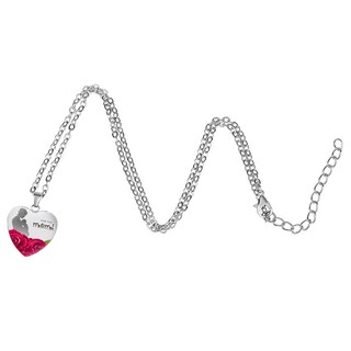 Foto 3 | Collar Con Colgante En Forma De Corazón Grabado «te Amo» Para Mamá - Venta Internacional.