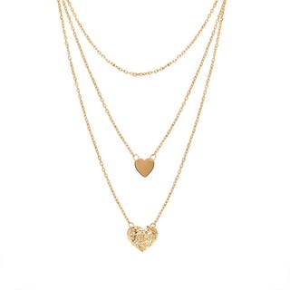 Foto 1 | Collar Huoguo Con Colgante Irregular En Forma De Corazón Multicapa Para Mujer - Venta Internacional.