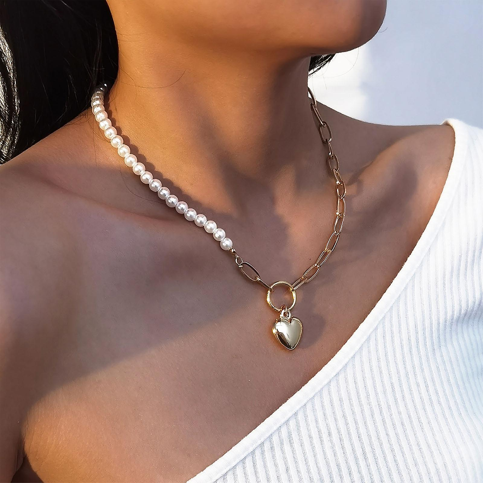 Foto 2 | Collar Huoguo Creative Geometric Pearl Para Mujer - Venta Internacional.