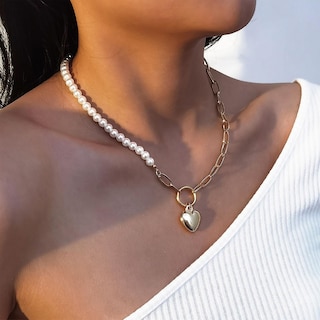 Foto 2 | Collar Huoguo Creative Geometric Pearl Para Mujer - Venta Internacional.