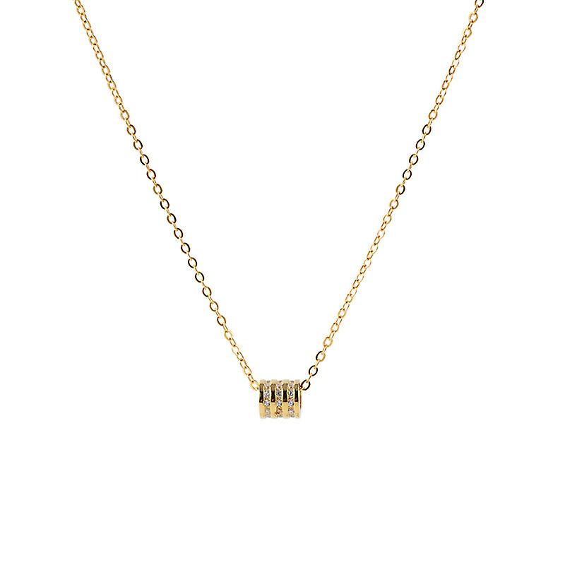 Foto 2 | Collar Huoguo A213 Con Colgante Cilíndrico De Plata 925 Para Mujer - Venta Internacional.