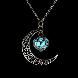 Foto 2 | Colgante Huoguo Con Forma De Corazón De Luna Hueca Y Piedra Luminosa - Venta Internacional.