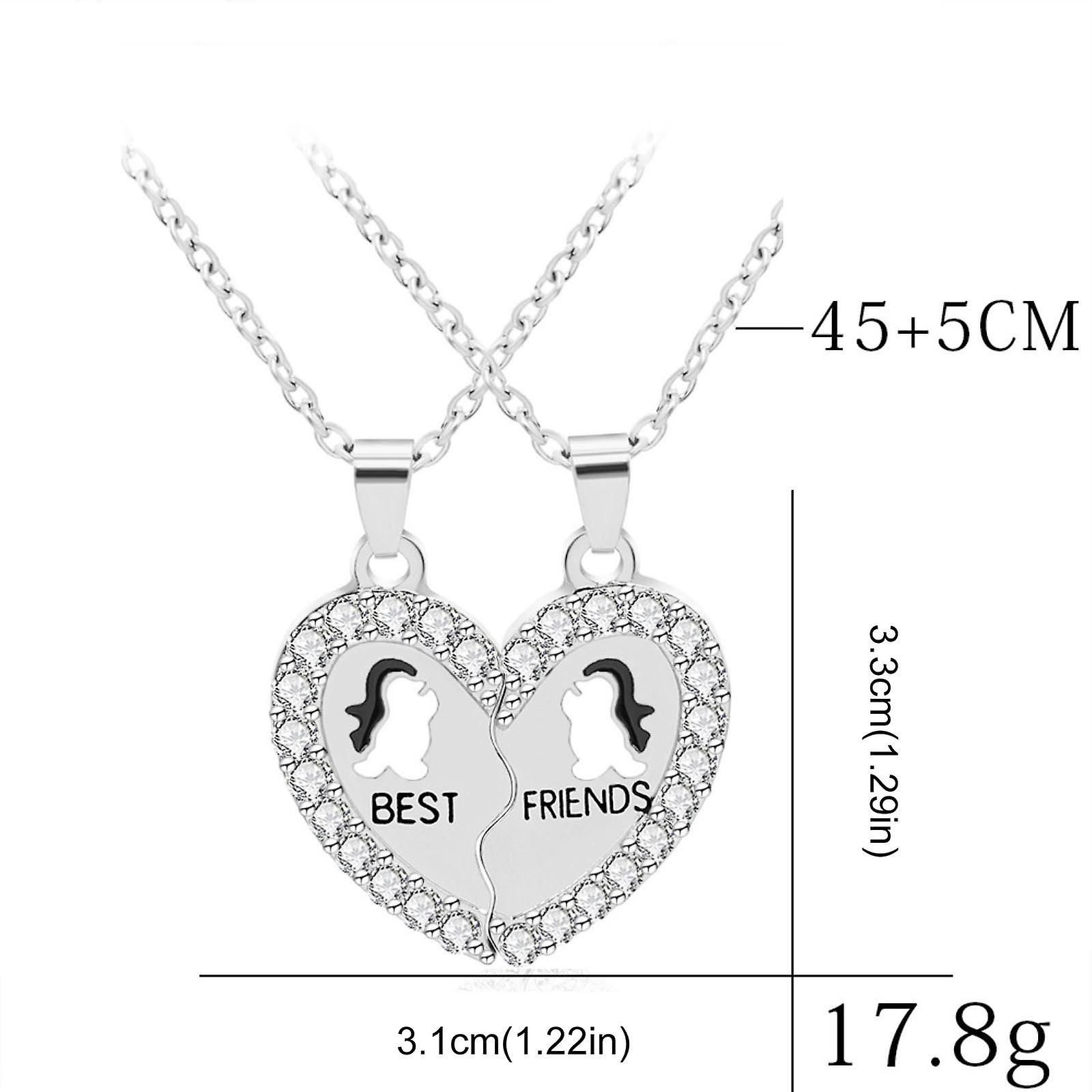 Foto 3 | Collar Huoguo Fashion Silver Fresh Best Friends Women - Venta Internacional.