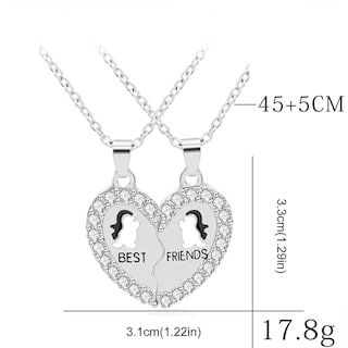 Foto 3 | Collar Huoguo Fashion Silver Fresh Best Friends Women - Venta Internacional.