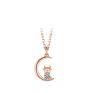 Foto 1 | Collar Huoguo Con Colgante De Cristal De Doble Anillo Para Mujer - Venta Internacional.