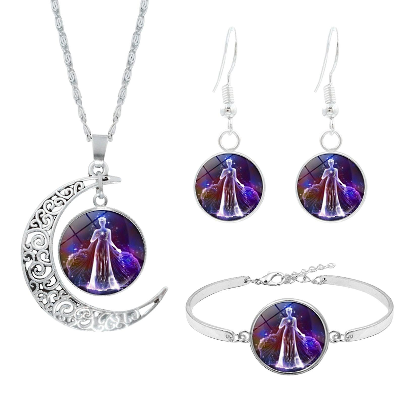 Foto 2 pulgar | Set De Collar  Pendientes Y Pulsera Con 12 Constelaciones Para Mujer - Venta Internacional.