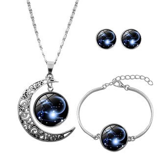 Foto 1 | Set De Collar Pendientes Y Pulsera Con 12 Constelaciones Para Mujer - Venta Internacional.