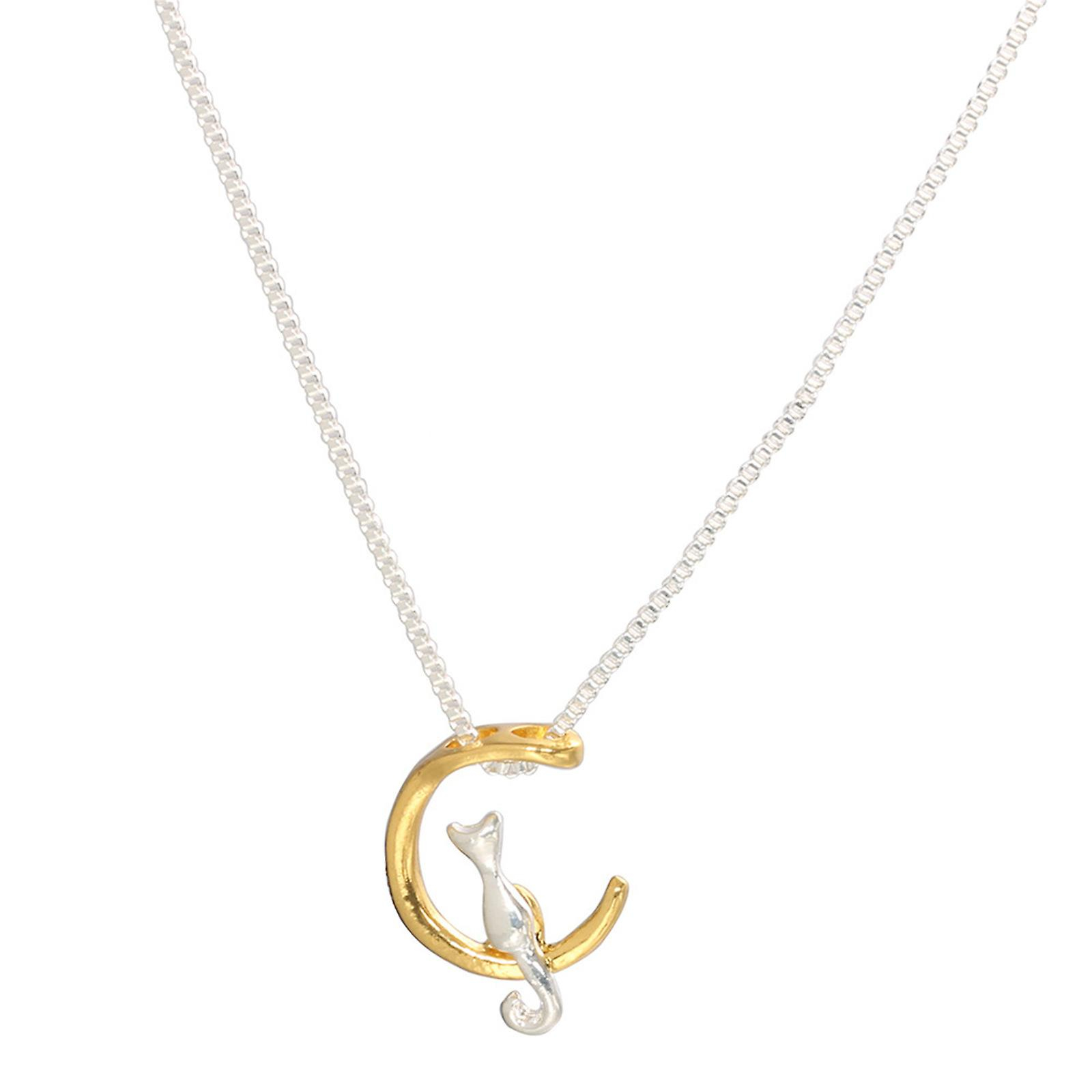 Foto 2 pulgar | Collar Moon Cat Clavicle Chain Para Mujer Y Hombre Huoguo - Venta Internacional.