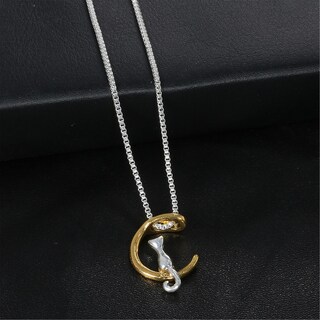 Foto 4 | Collar Moon Cat Clavicle Chain Para Mujer Y Hombre Huoguo - Venta Internacional.