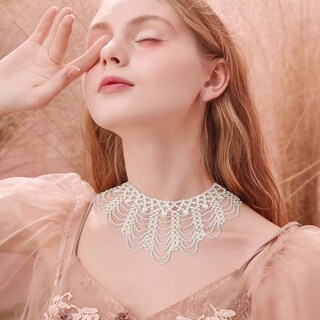 Foto 2 | Collar Huoguo Desmontable Ondulado Con Perlas Moldeadas A Mano De Regalo - Venta Internacional.